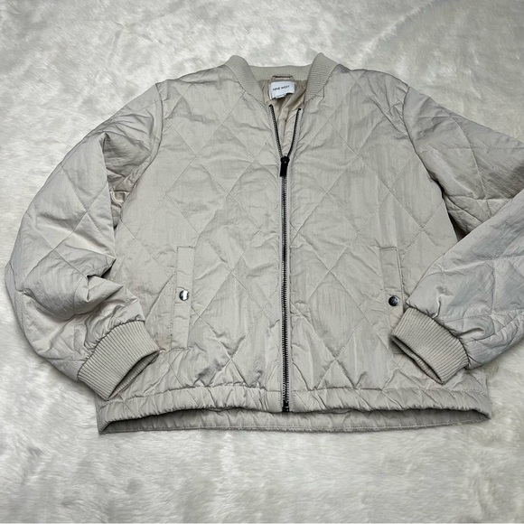 Nine West lightweight quilted cream bomber puffer jacket - Picture 1 of 8